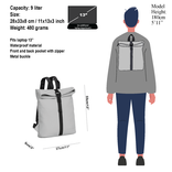 New Rebels New Rebels Mart Los Angeles Light Gray 7L Rolltop Backpack Water Repellent