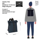 New Rebels ® Mart - rolltop - Backpack - Navy Blue - Small II - Backpack