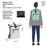 New Rebels New Rebels Mart New York Mint 21L Rucksack Rolltop Wasserabweisend Laptop 15.6"