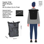 New Rebels New Rebels Mart New York Camouflage Army Dunkel 21L Rucksack Rolltop Wasserabweisend Laptop 15.6"