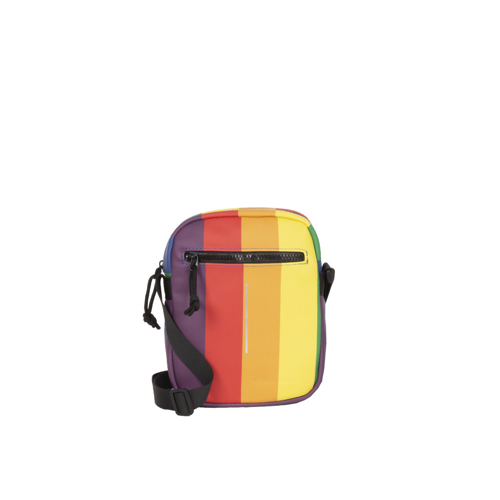 New Rebels ® Mart - Umhängetasche - Crossbody Tasche - Top Zip - Regenbogen