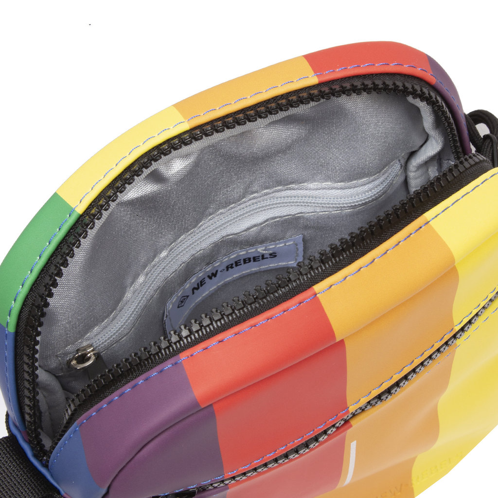 New Rebels ® Mart - Schoudertas - Crossbody Tas -  Top Zip - Regenboog