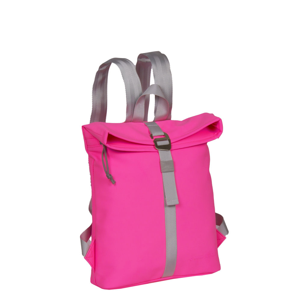 New Rebels Mart Los Angeles Neon Roze Mini 7L Rolltop Rugzak Waterafstotend