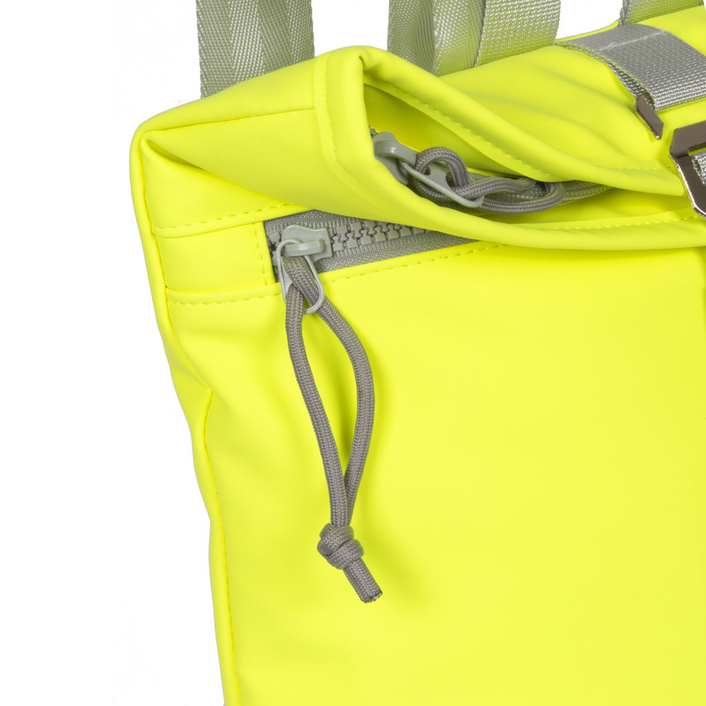 New Rebels Mart Los Angeles Neon Geel Mini 7L Rolltop Rugzak Waterafstotend