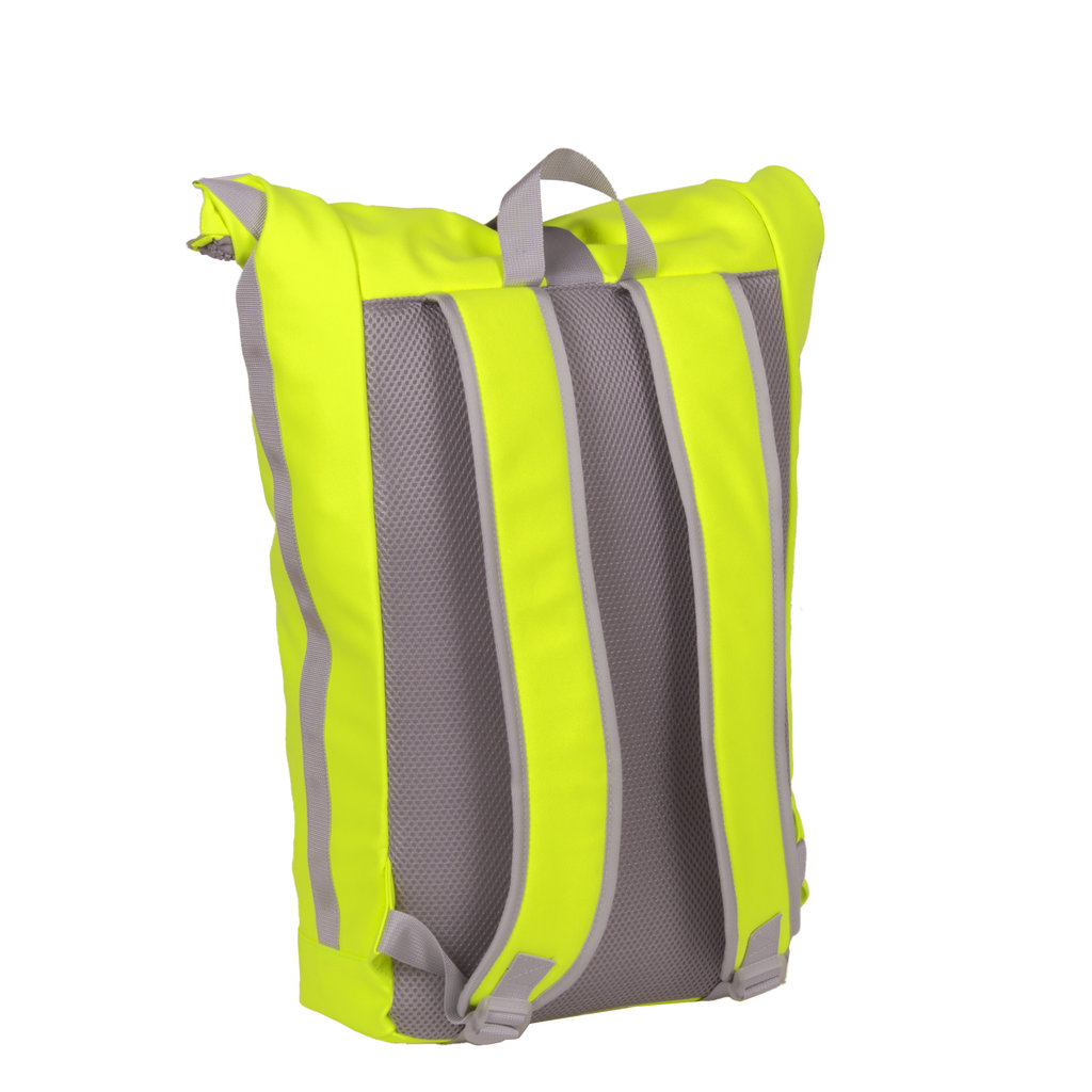 New Rebels Mart New York Neon Yellow 19L Backpack Rolltop Water Repellent Laptop 15.6