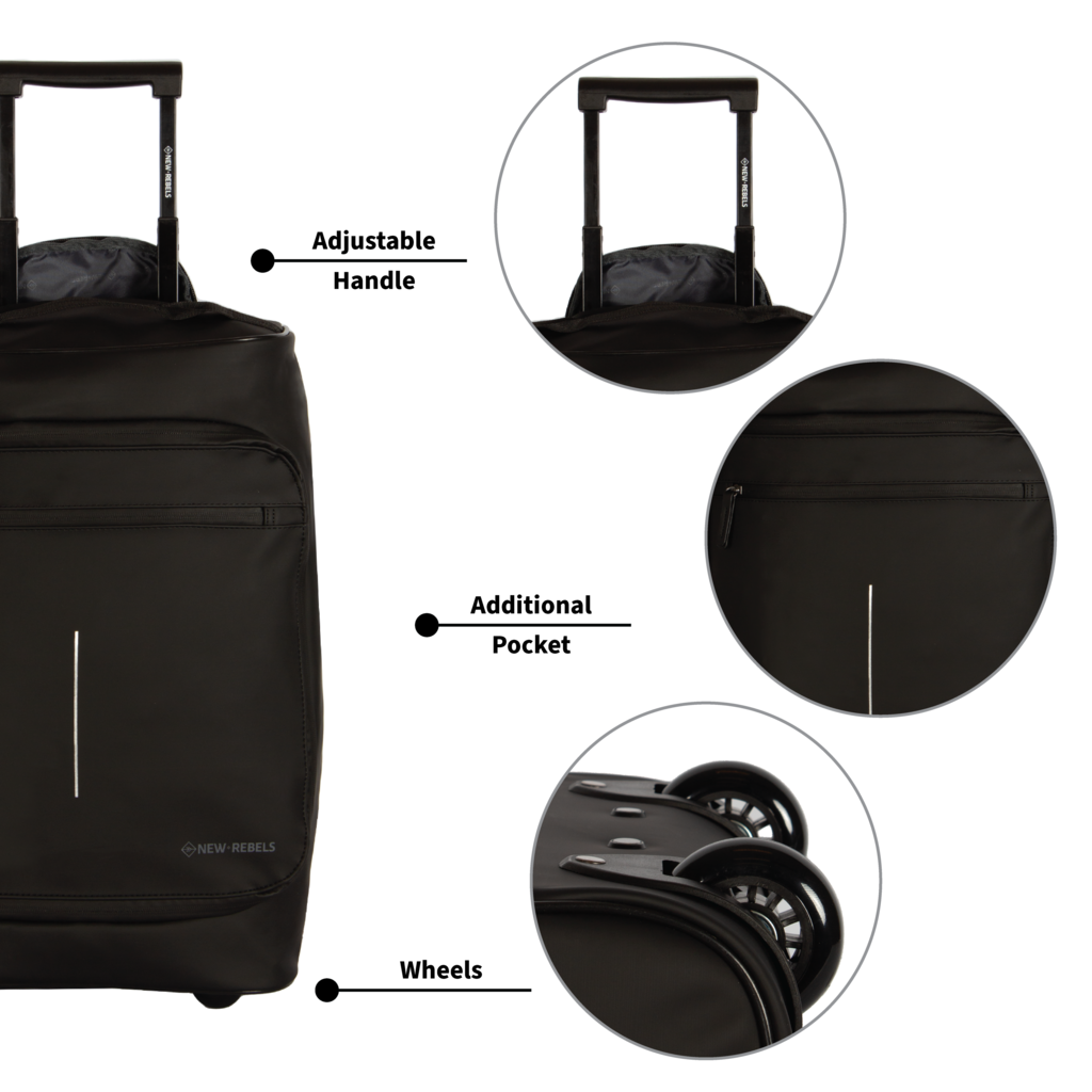 New Rebels New Rebels Harper Laredo Schwarz 29L On Board Trolley Wasserabweisend