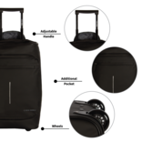 New Rebels New Rebels Harper Laredo Black 29L On Board Trolley Water Repellent