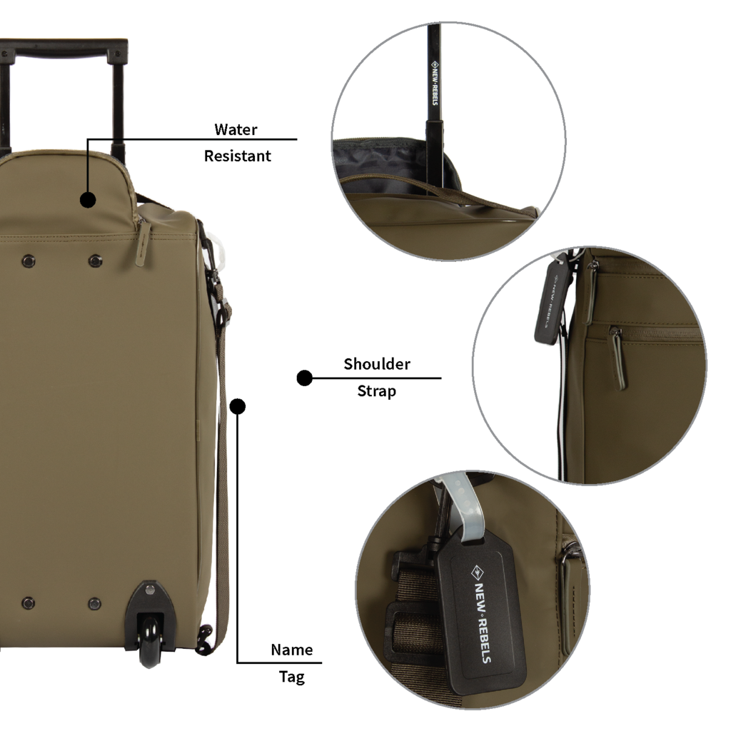 New Rebels New Rebels Harper Laredo Olivgrün 29L On Board Trolley Wasserabweisend