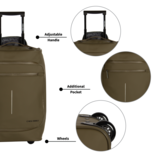 New Rebels New Rebels Harper Laredo Olive Green 29L On Board Trolley Wheeled suitcase Water-repellent suitcase