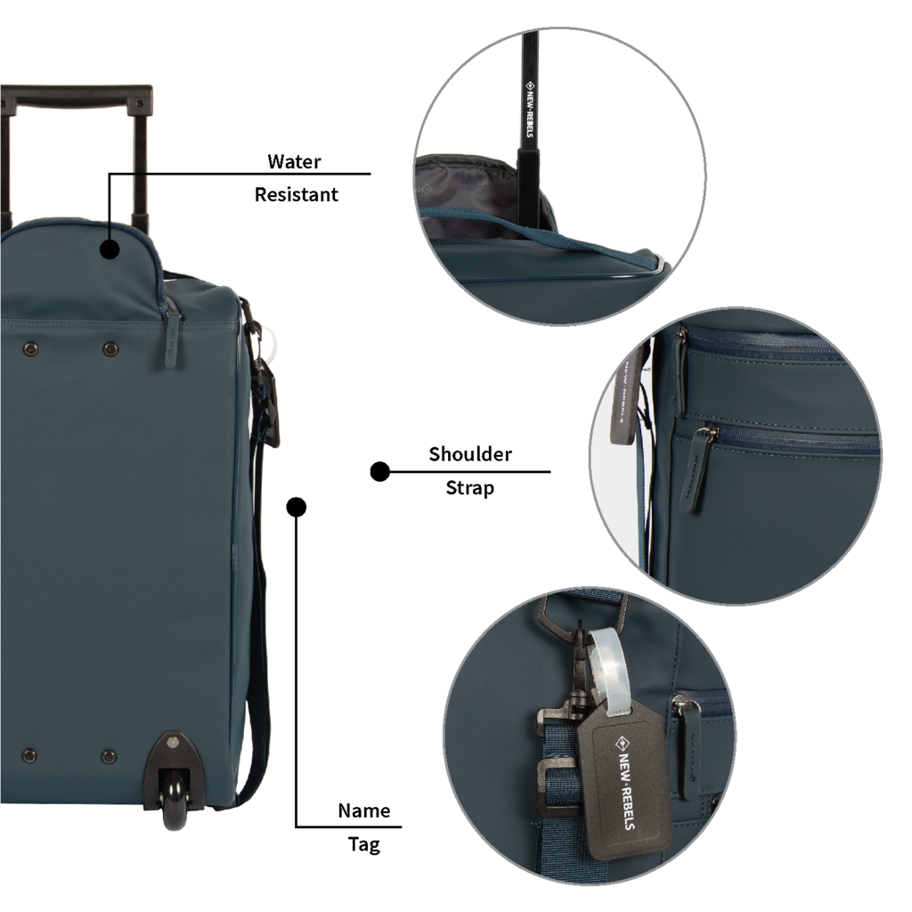 New Rebels New Rebels Harper Laredo Navy 29L On Board Trolley Waterafstotend