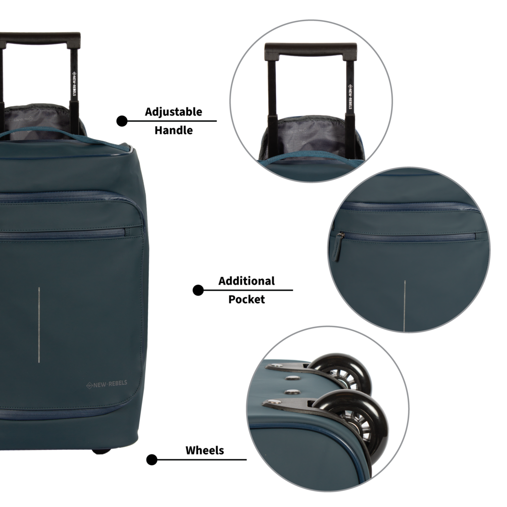 New Rebels New Rebels Harper Laredo Navy 29L On Board Trolley Waterafstotend