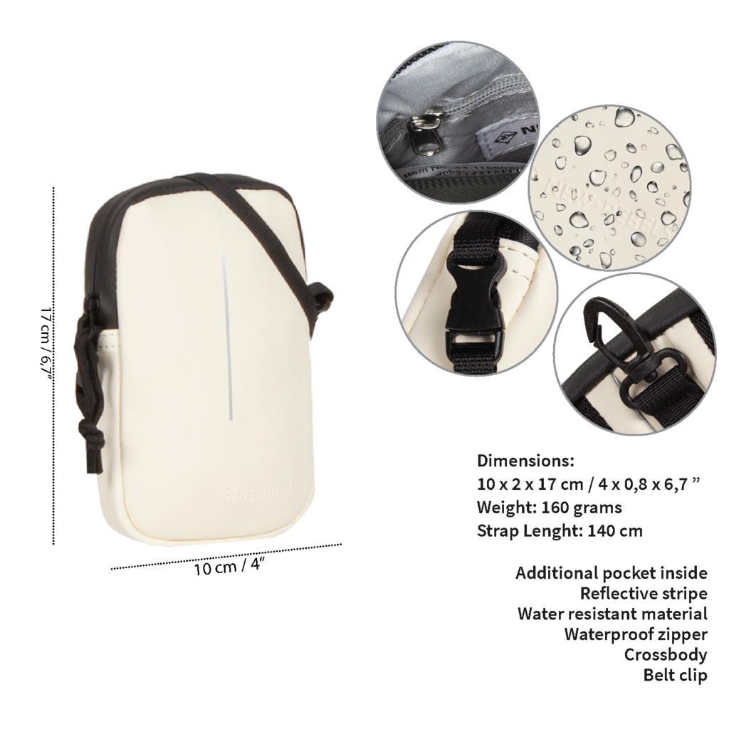 New Rebels New Rebels ® Mart - Water Repellent - Phone Pocket - White