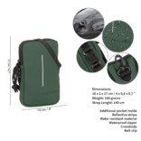 New Rebels New Rebels ® Mart - Waterafstotend - Telefoontas  - Telefoontasje - Donker Groen