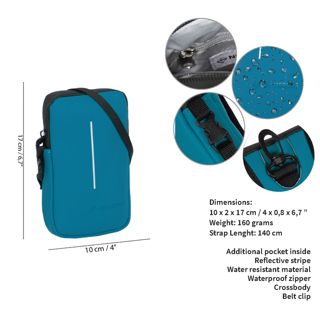 New Rebels New Rebels ® Mart - Wasserabweisend - Handytasche - Petrol