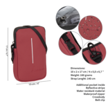 New Rebels ® Mart - Water Repellent - Phone Pocket - Burgundy