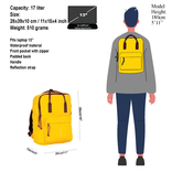 New Rebels ® Tim - Backpack - Water-resistant - Yellow/Burgundy  IV