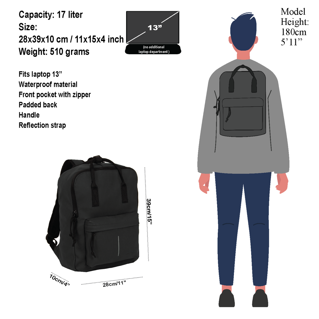 New Rebels ® Mart - Backpack - Black IV - Backpack