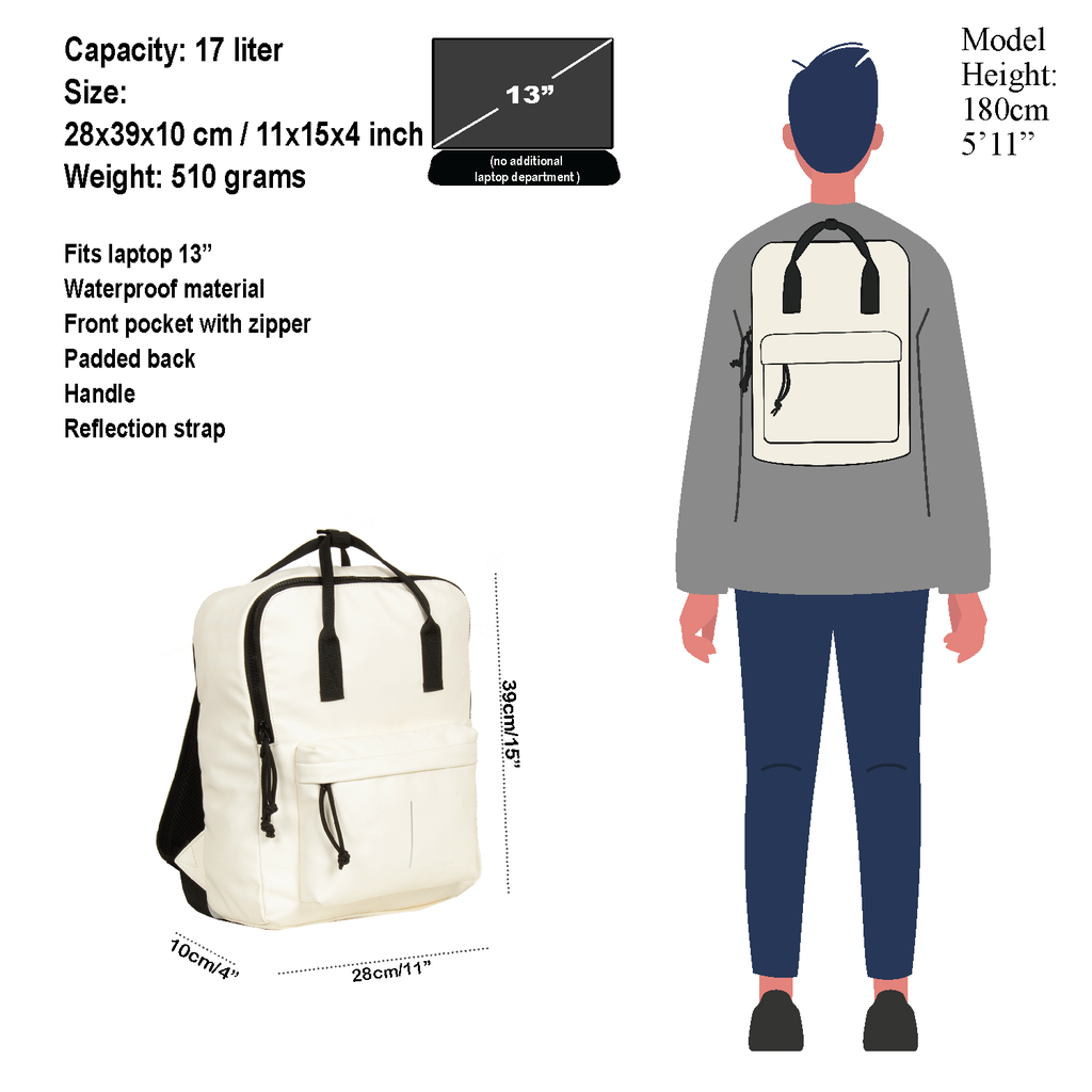 New Rebels ® Mart - Rucksack - Off Weiß IV - Rucksack