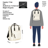New Rebels New Rebels Mart Chicago Off White 17L Rugtas Waterafstotend Laptop 13" New Rebels New Rebels Mart Chicago Off White 17L Rugtas Waterafstotend Laptop 13"