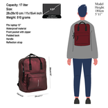 New Rebels ® Mart - Backpack - Metallic Burgundy IV - Backpack