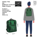 New Rebels New Rebels Mart Chicago Metallic Grün 17L Rucksack Wasserabweisend Laptop 13"
