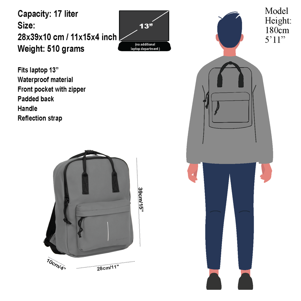 New Rebels ® Mart - Rucksack - Anthrazit Grau IV - Rucksack