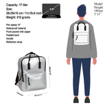 New Rebels ® Mart - Rucksack - Waterafstotend -  Rugtas - Metallic Silver