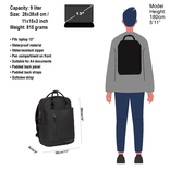 New Rebels New Rebels Harper Miami Rugzak 9L Waterafstotende Laptop Rugtas 13 inch Schooltas en Werktas van PU Comfortabel Zwart