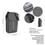 New Rebels ® Mart Water-Repellent Phone Bag Grey
