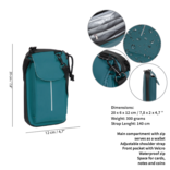 New Rebels ® Mart Wasserabweisende Handytasche Petrol