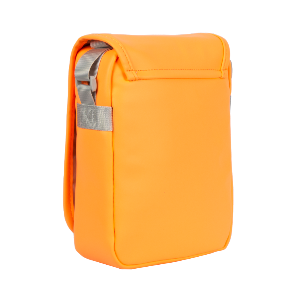 Neon Orange Buckle Decor Flap Square Bag