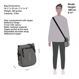 New Rebels ® Mart - Small - Mit Überschlag - Umhängetasche Bag - Crossbody Bag - Anthrazit