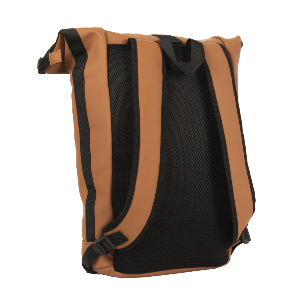 New Rebels  Mart New York Cognac 19L Backpack Rolltop Water Repellent Laptop 15.6