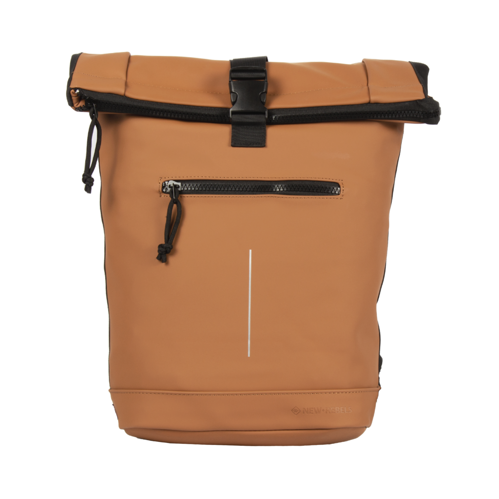 New Rebels New Rebels Mart New York Cognac 21L Backpack Rolltop Water Repellent Laptop 15.6"