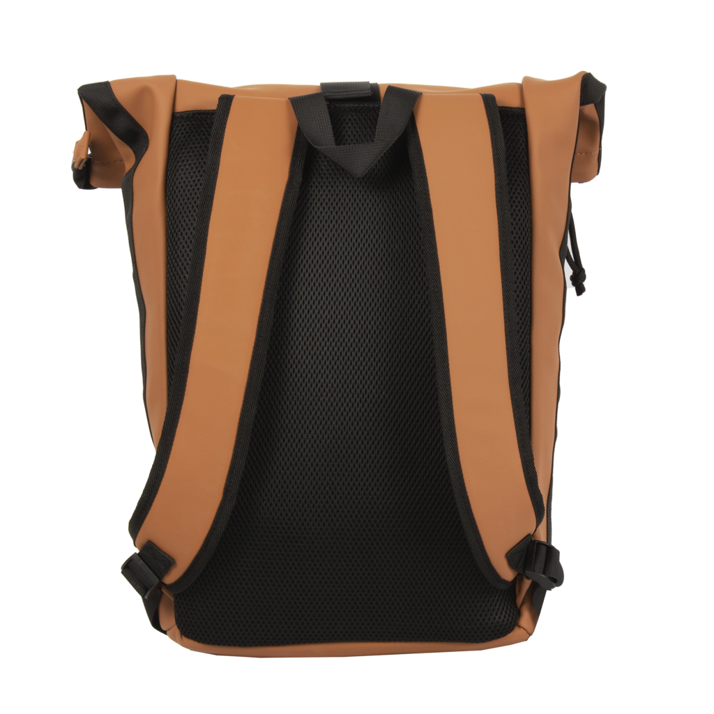 New Rebels New Rebels Mart New York Cognac 21L Rugtas Rolltop Waterafstotend Laptop 15.6"