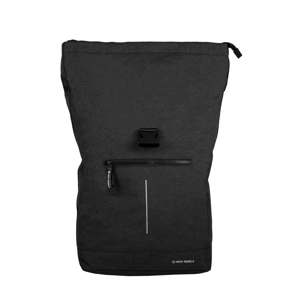 New Rebels Boyan  New York Zwart 19L Rolltop Rugzak Gerecycled Nylon