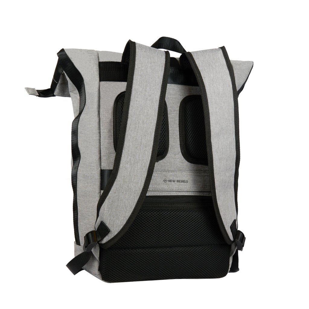 New Rebels New Rebels Boyan  New York Grey 19L Rolltop Backpack Recyled Nylon