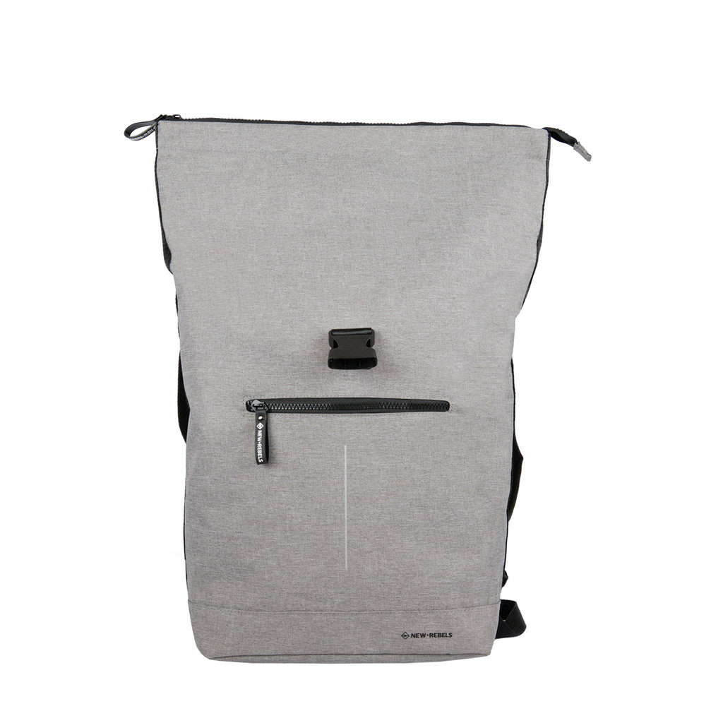 New Rebels Boyan New York Grau 19L Rolltop Rucksack Recyceltes Nylon