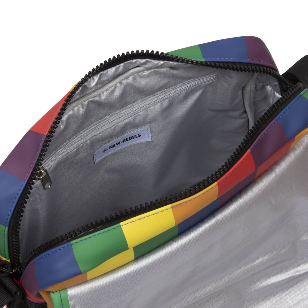 New Rebels Mart Bronx Regenbogen  8L  A4 Umhängetasche mit Überschlag Wasserabweisend