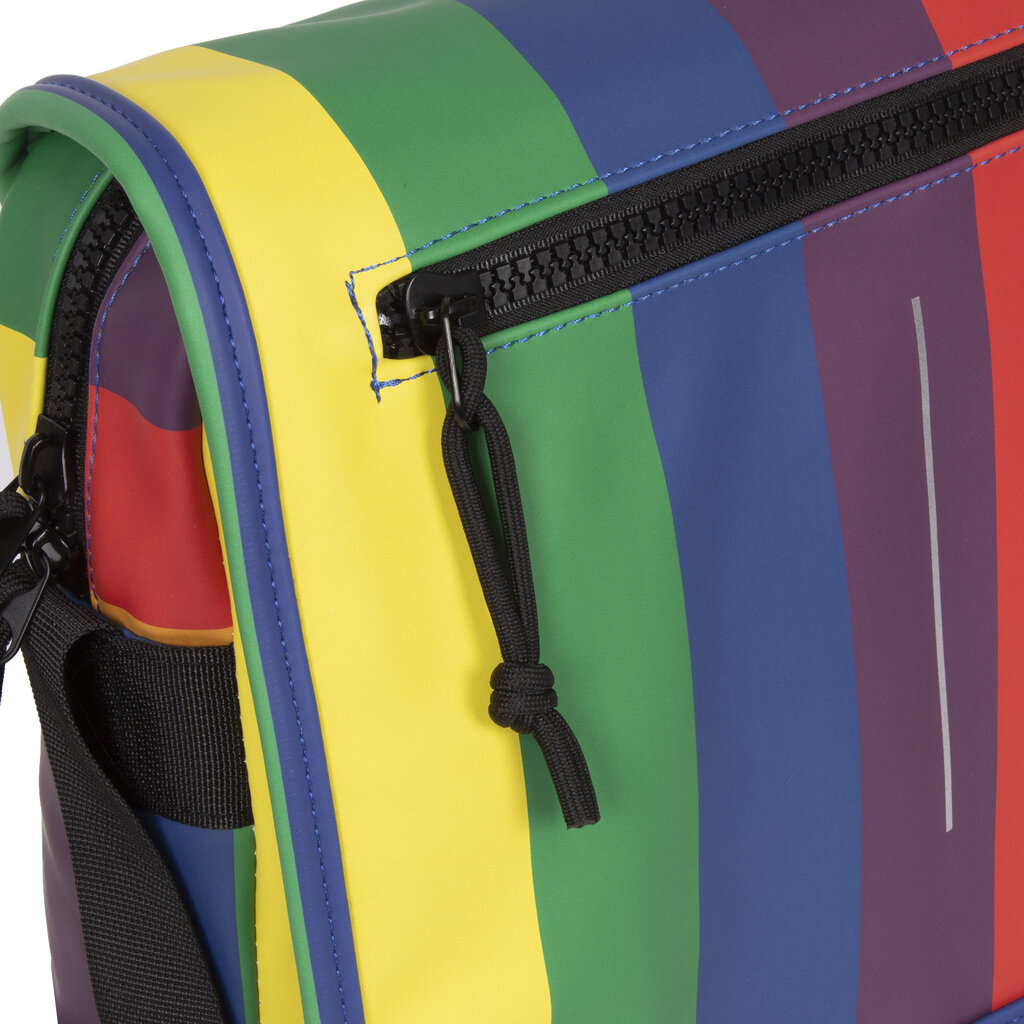 New Rebels Mart Bronx Rainbow 8L  A4 Shoulder Bag with Flapover Water Repellent