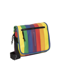 New Rebels New Rebels Mart Bronx Regenboog 8L A4 Schoudertas met Flapover Waterafstotend