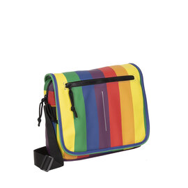New Rebels Mart Bronx Rainbow 8L  A4 Shoulder Bag with Flapover Water Repellent