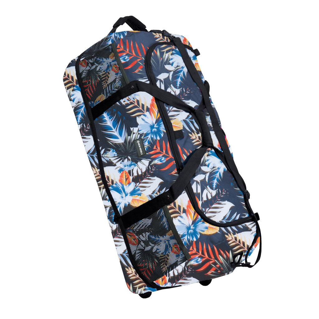 New Rebels New Rebels Cranford Newark Flower roll-up travel bag with 2 wheels - 110L expandable bag with handles and zipper closure - lightweight