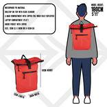 New Rebels New Rebels Mart New York Rot 21L Rucksack Rolltop Wasserabweisend Laptop 15.6"