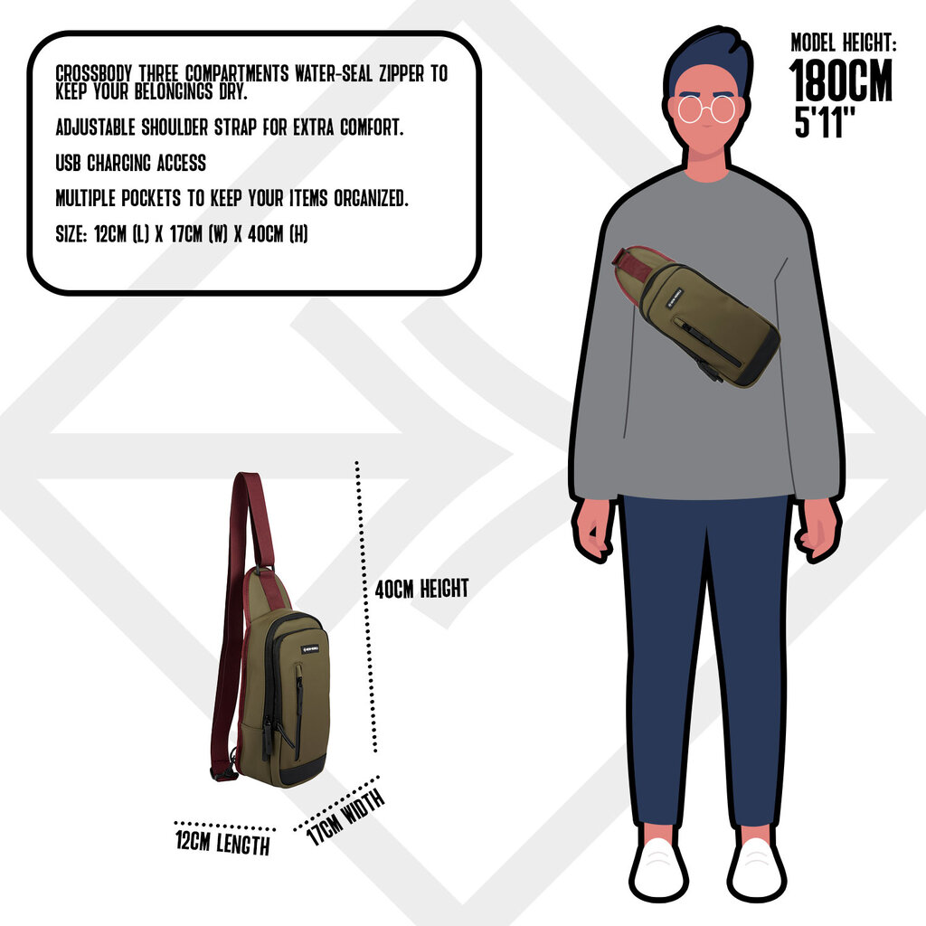 New Rebels New Rebels Julan - Fargo Crossbody Tas Olijf