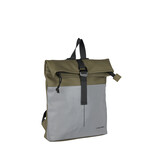 New Rebels Bowie Los Angeles Olivgrün 9L Rucksack Rolltop Reflektion Wasserabweisend