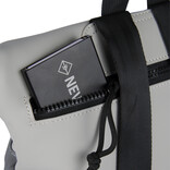 New Rebels Bowie Los Angeles Light Gray 9L Backpack Rolltop Reflective Water Repellent