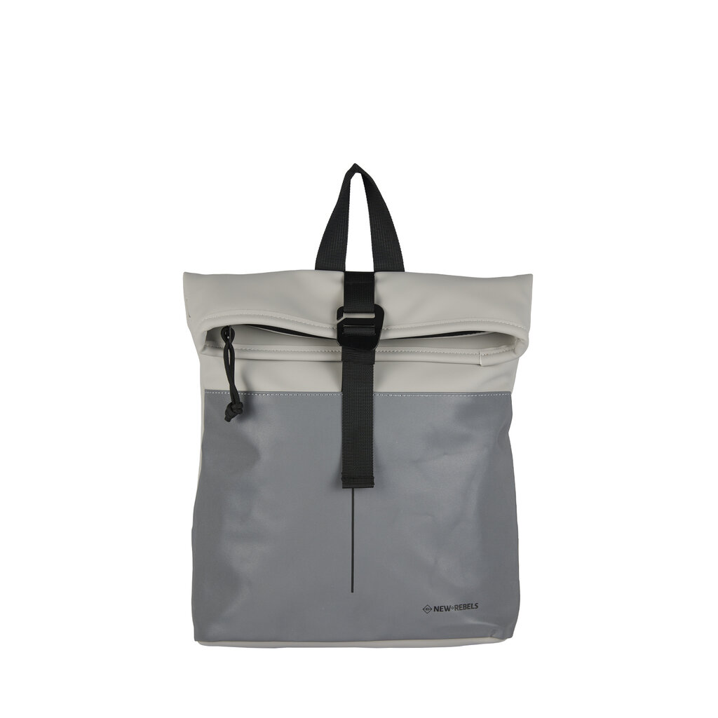 New Rebels Bowie Los Angeles Light Gray 9L Backpack Rolltop Reflective Water Repellent