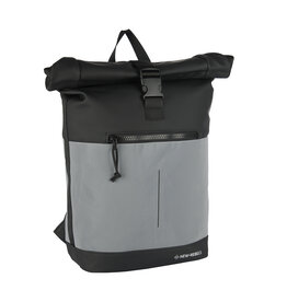 New Rebels New Rebels Bowie New York Black 21L Backpack Rolltop Reflective Water Repellent Laptop 15.6"