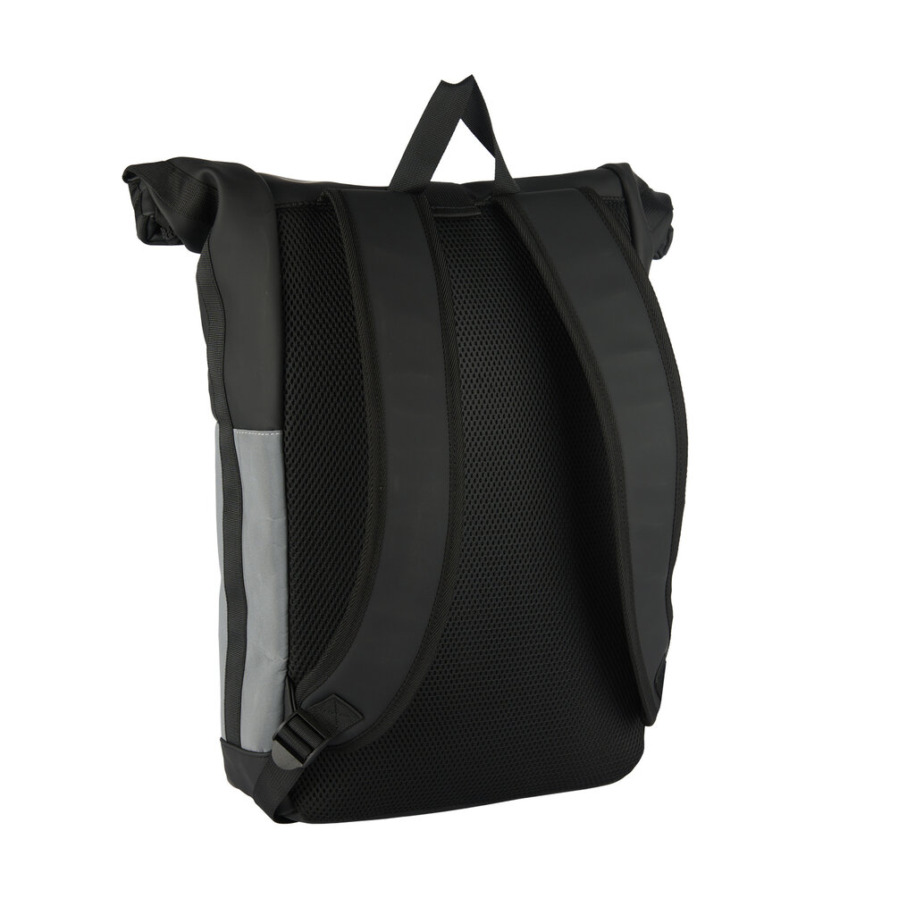New Rebels New Rebels Bowie New York Schwarz 21L Rucksack Rolltop Reflektion Wasserabweisend Laptop 15.6"